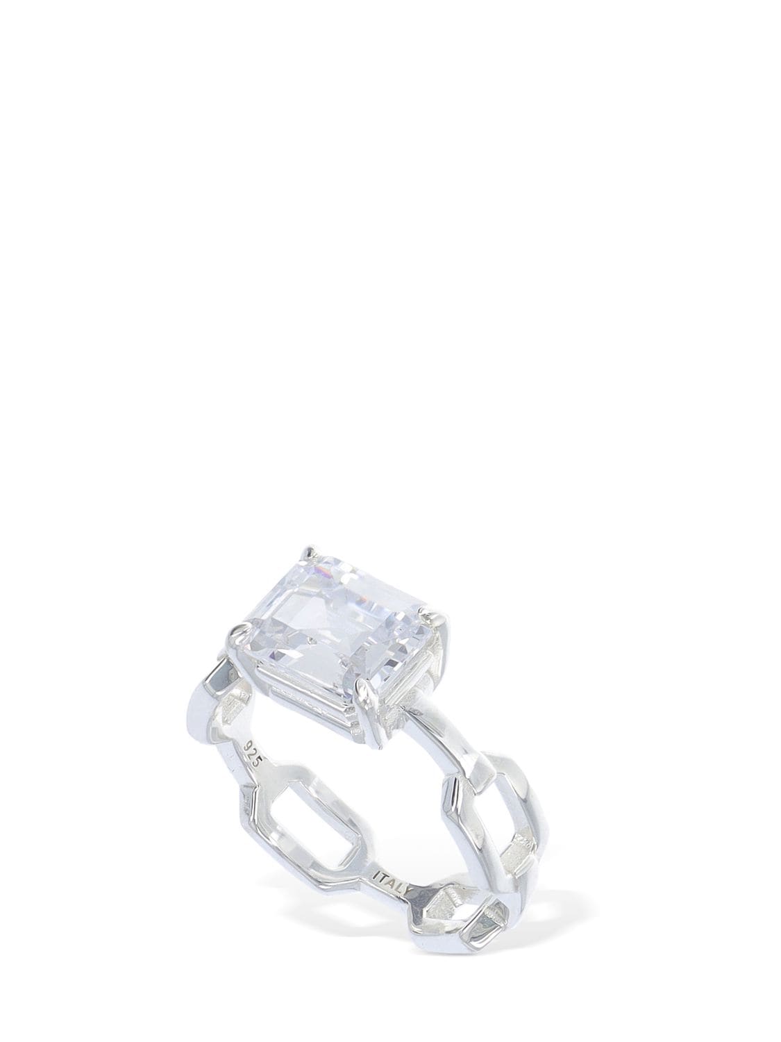Hatton Labs Solitaire Chain Ring In Silver