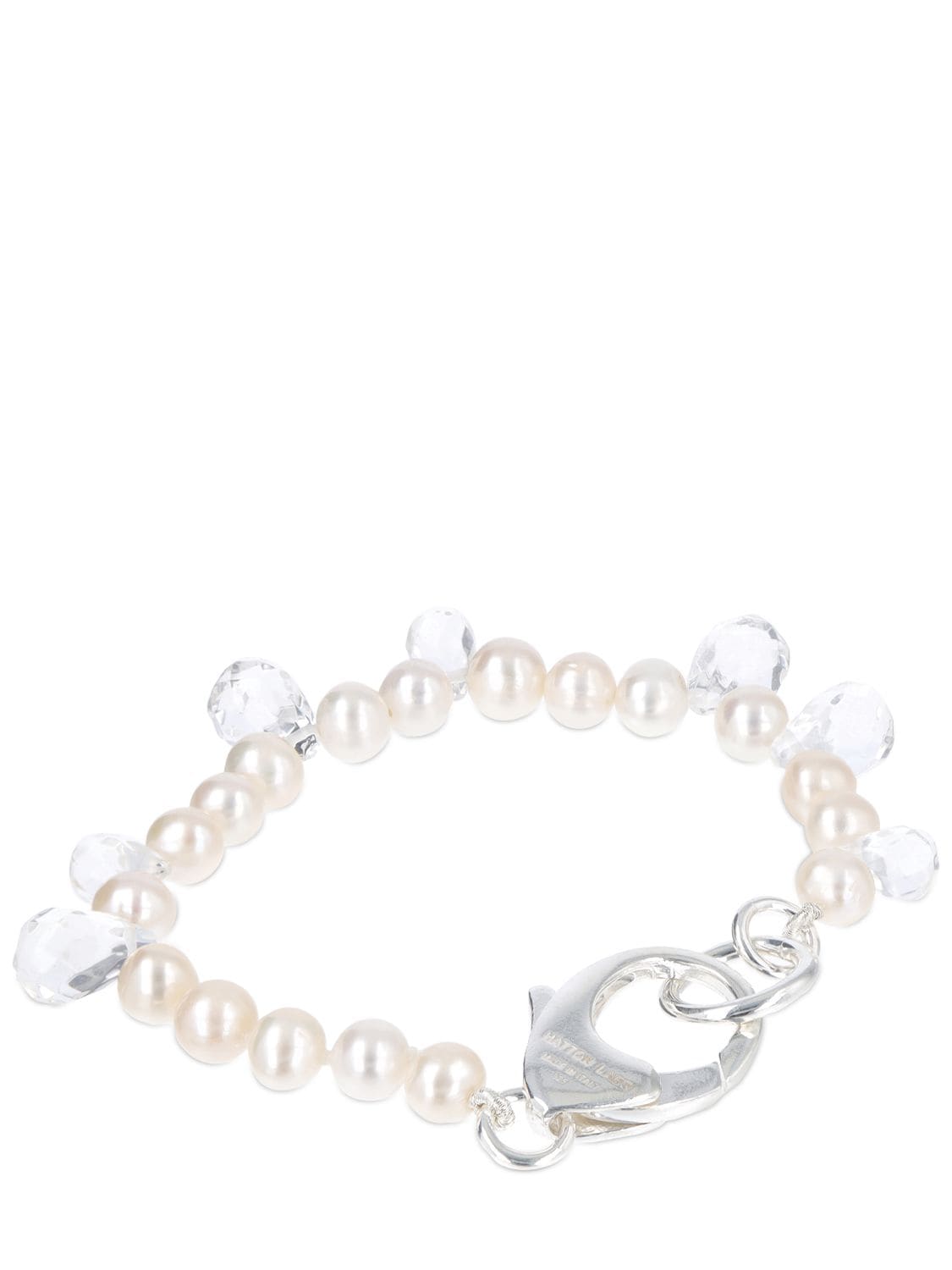 Shop Hatton Labs Drop Pearl Bracelet In Pearl,lilac