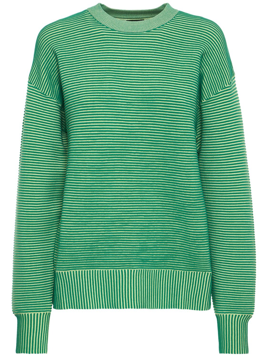 Nagnata Sonny Cotton Knit Sweater In Green