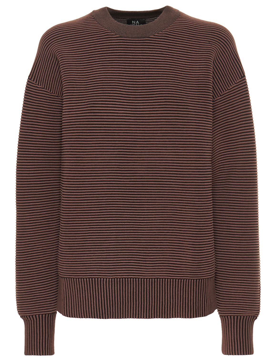 Nagnata Sonny Cotton Knit Sweater In Brown