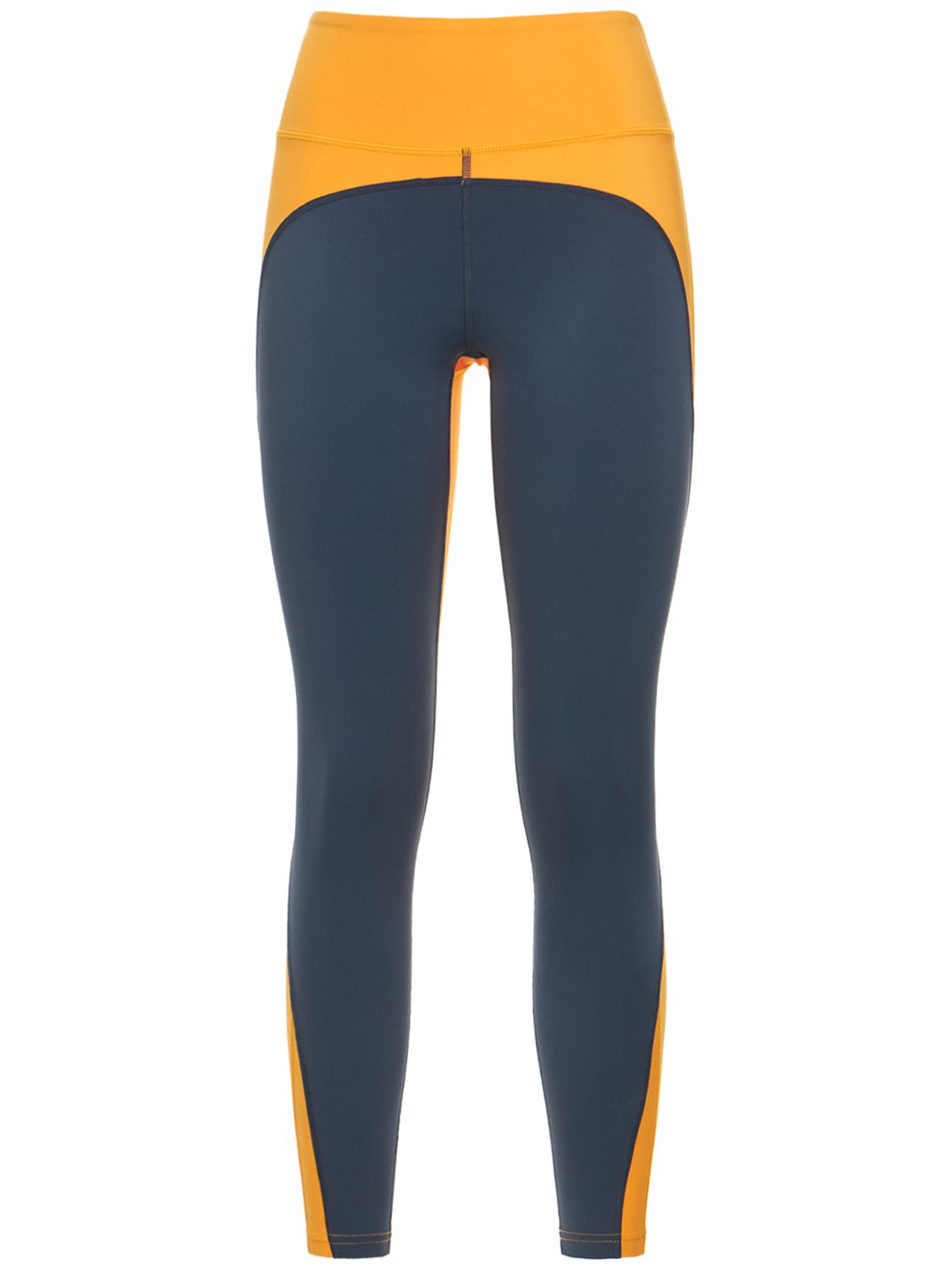 7 Days Active Orange Rivet Sport Leggings In Apricot