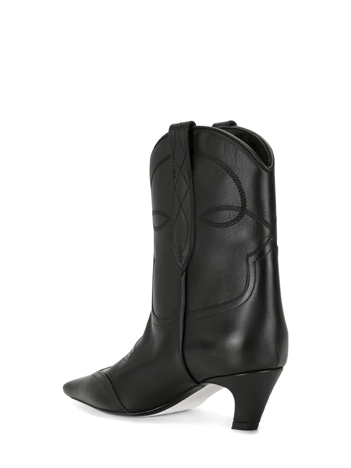 Shop Khaite 50mm Dallas Leather Ankle Boots In Black