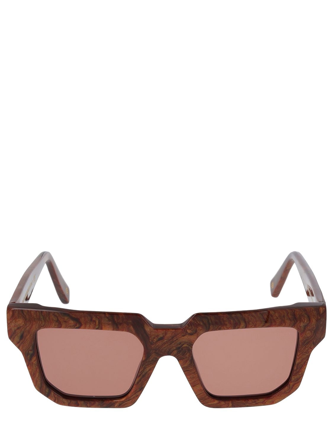 Gia Borghini Gia X Rhw Squared Acetate Sunglasses In Radica,garnet