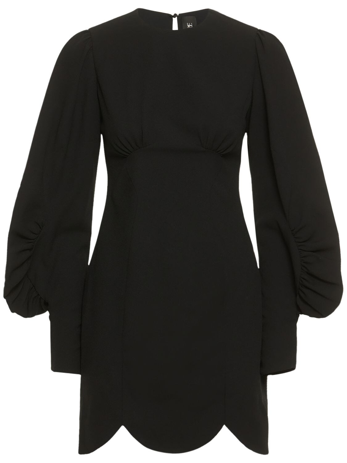 Del Core Sablé Envers Satin Mini Dress In Black