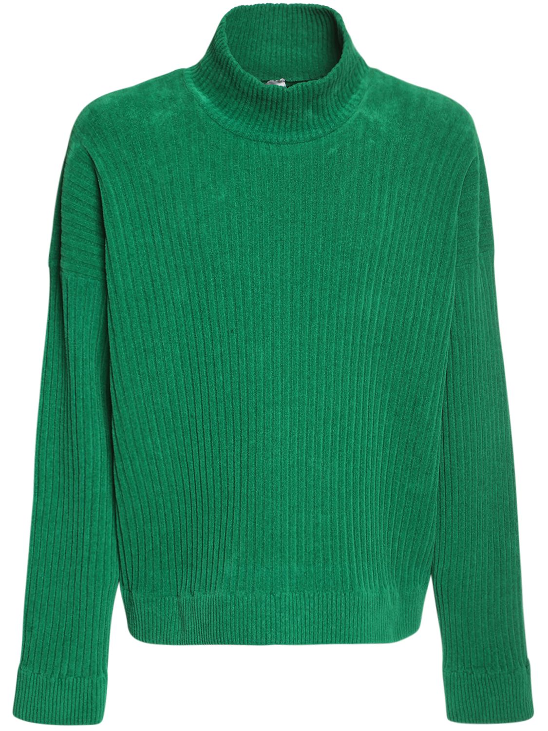 Bonsai Green Chenille Turtleneck In Green