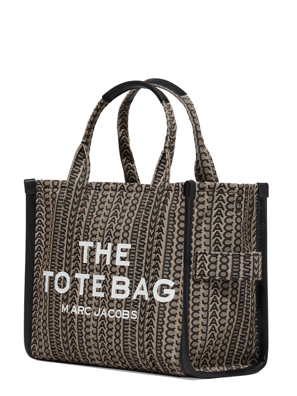 Shop Marc Jacobs (the) The Medium Tote Monogram Bag In Beige,multi