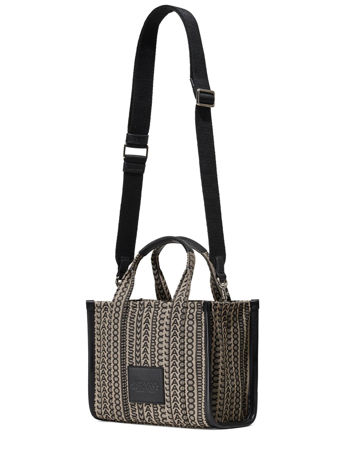 Shop Marc Jacobs (the) The Small Tote Monogram Canvas Bag In Beige,multi
