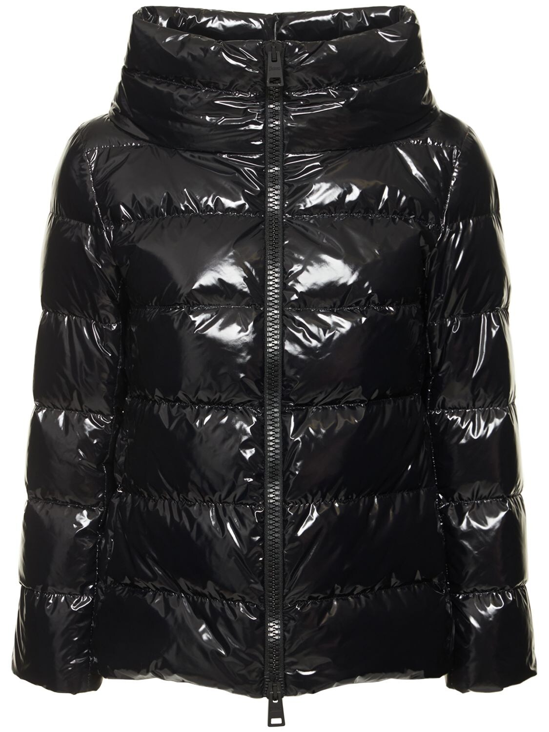 HERNO CAPE GLOSSY DOWN JACKET