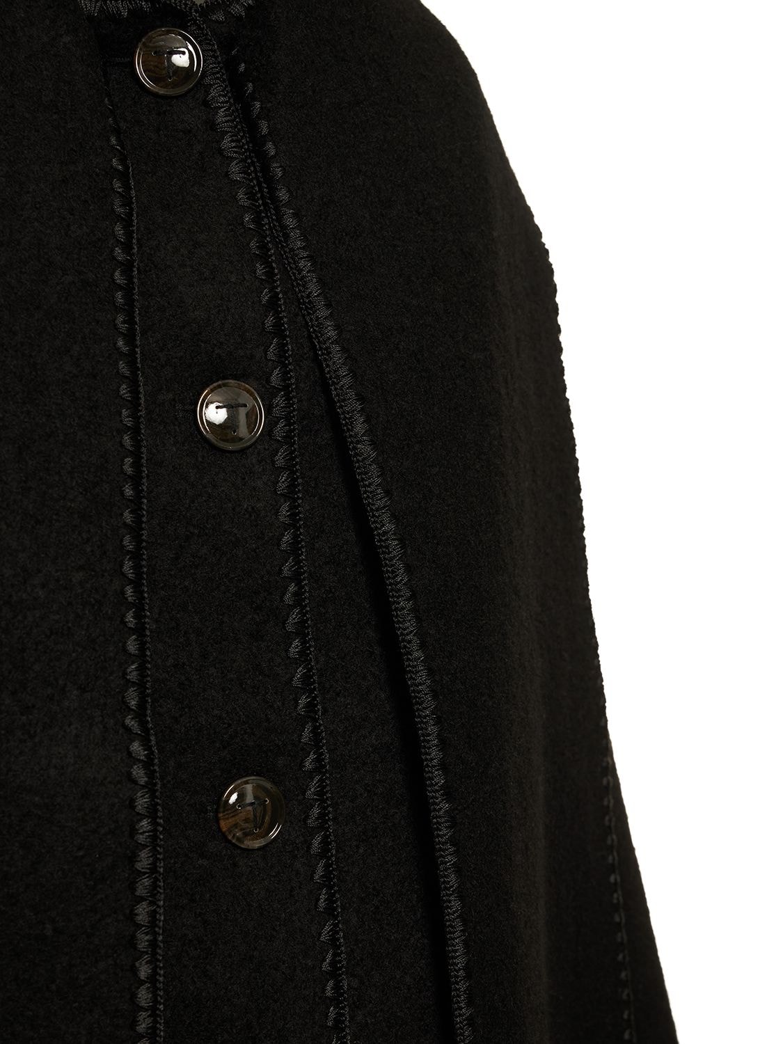 Shop Totême Wool Blend Scarf Jacket In Black