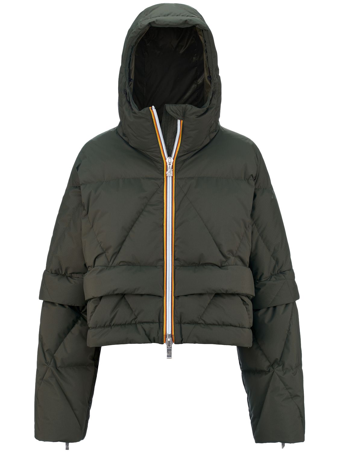 K-way R&d Cropey 2.1 Down-filled Puffer Jacket In Green