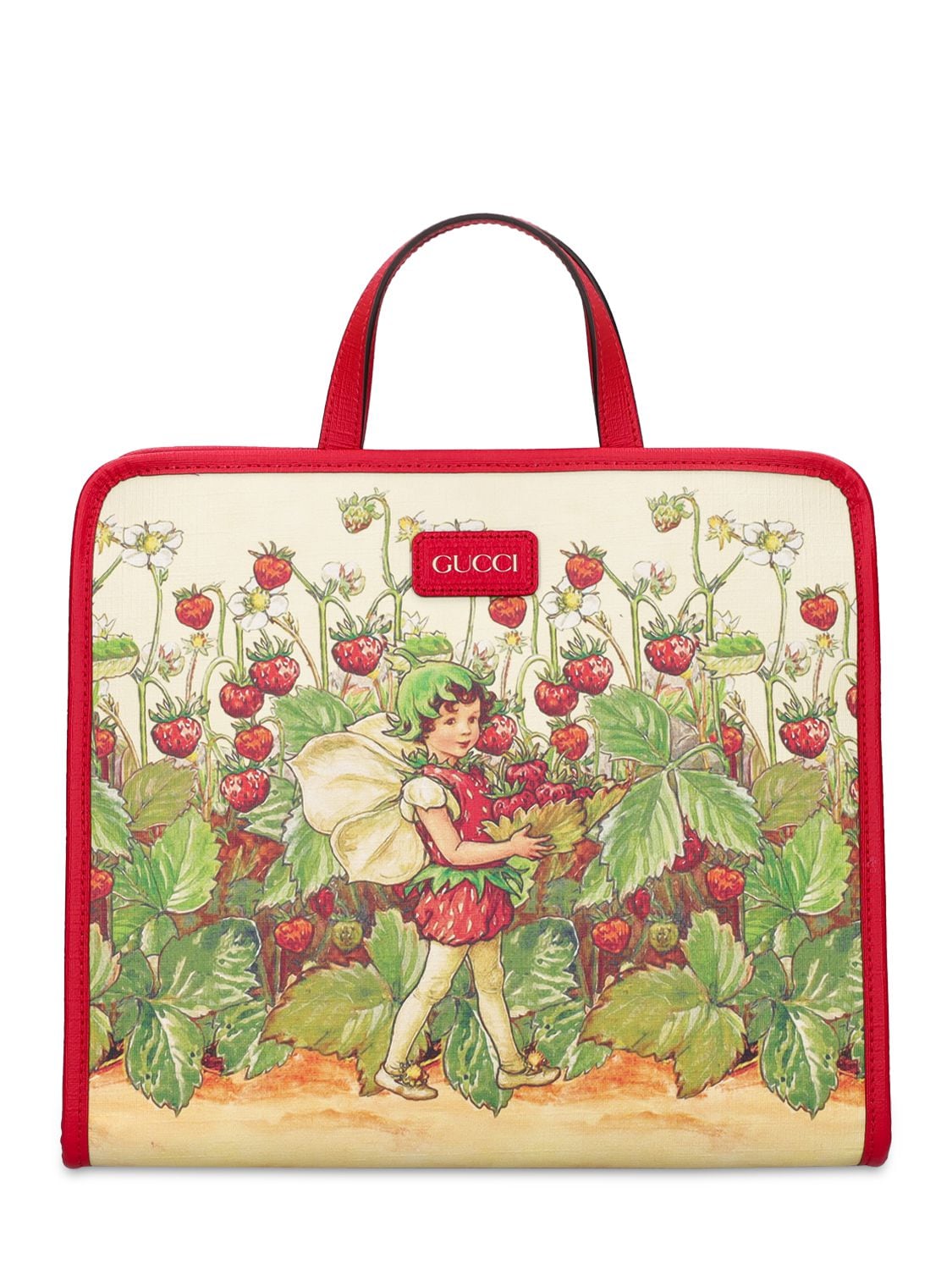 GUCCI STRAWBERRY FAIRY PRINTED TOP HANDLE BAG