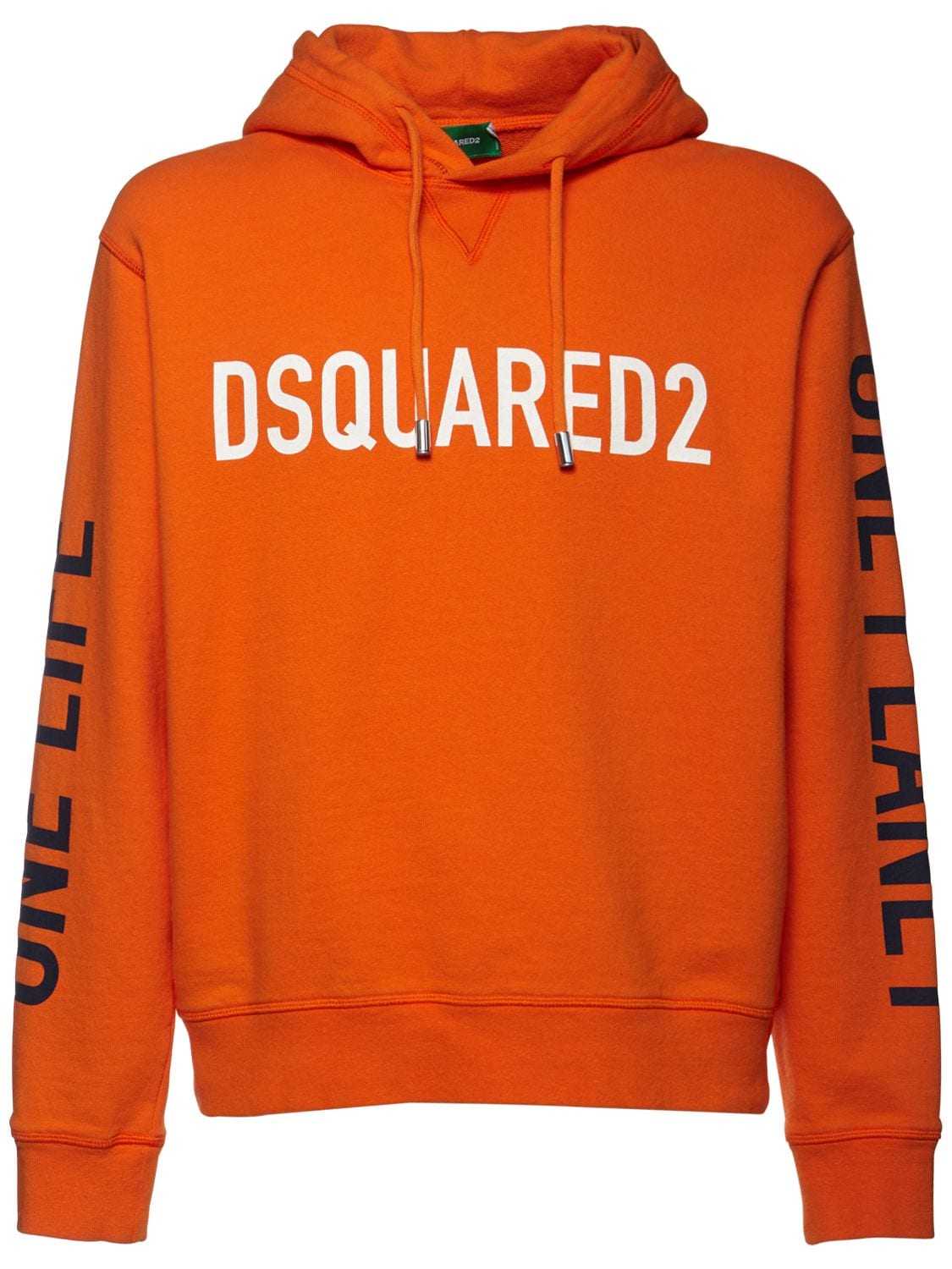 Dsquared2 Olop Printed Sweatshirt Hoodie In Burnt Orange