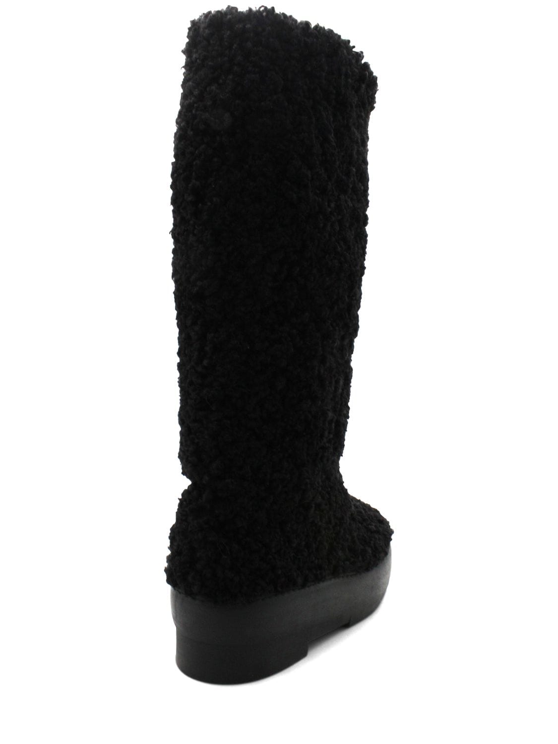 Shop Gia Borghini 50mm Faux Shearling Snow Boots In Black