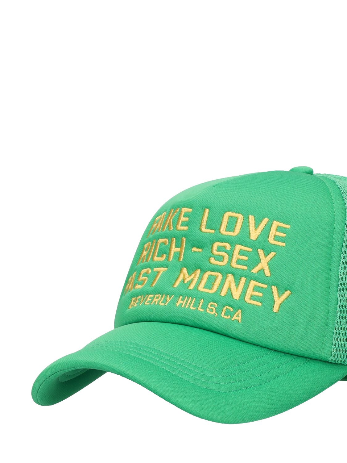 Shop Homme + Femme La Fake Love Trucker Hat In Green