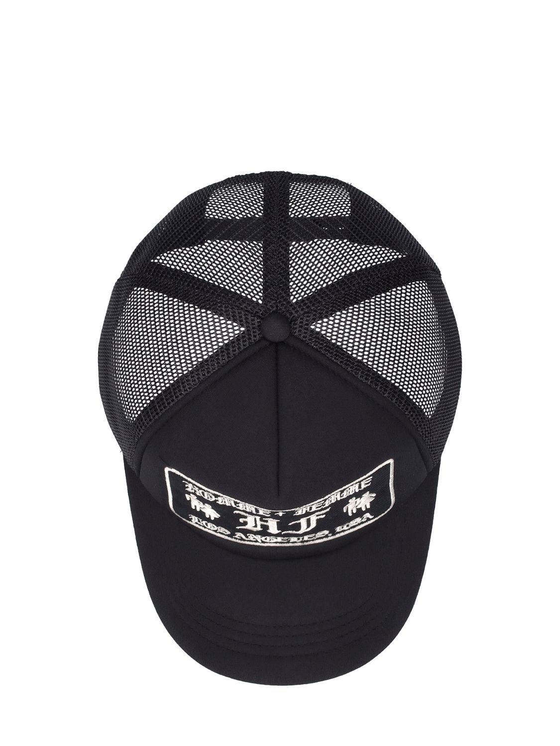 Shop Homme + Femme La Old English Logo Trucker Hat In Black