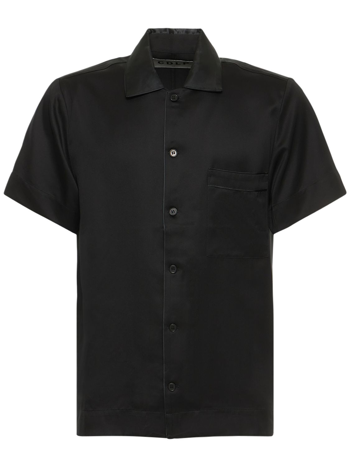 Cdlp Home Suit Short Sleeve Shirt - Men's - Lyocell In Black