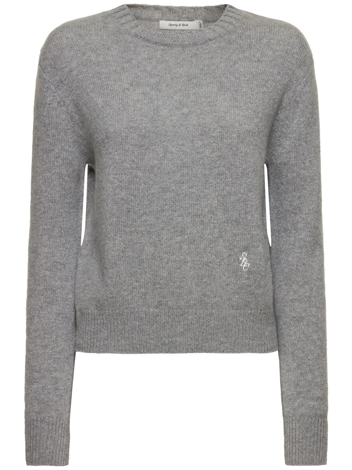 Sporty & Rich - Src cashmere crewneck - Grey | Luisaviaroma