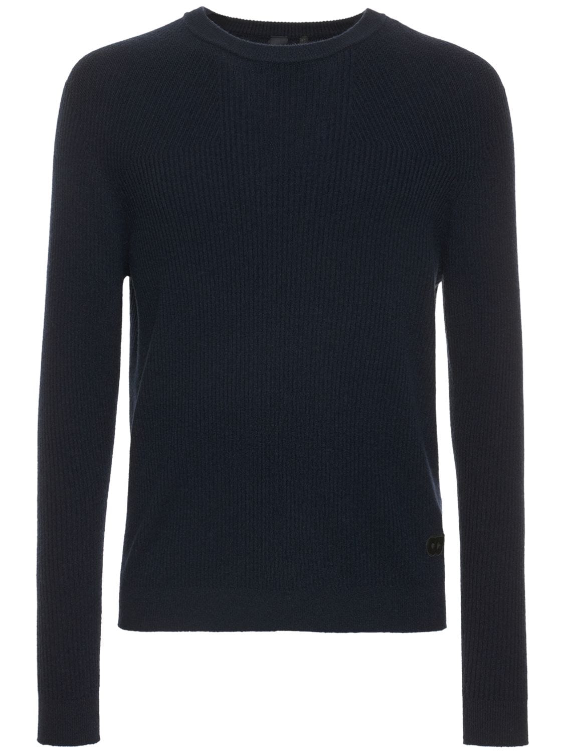 Alpha Tauri Flaak Wool & Cashmere 3d Knit Sweater In Navy