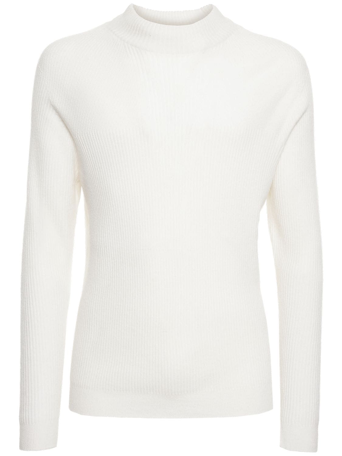 Alpha Tauri Fluck Wool & Cashmere 3d Knit Sweater In Off White