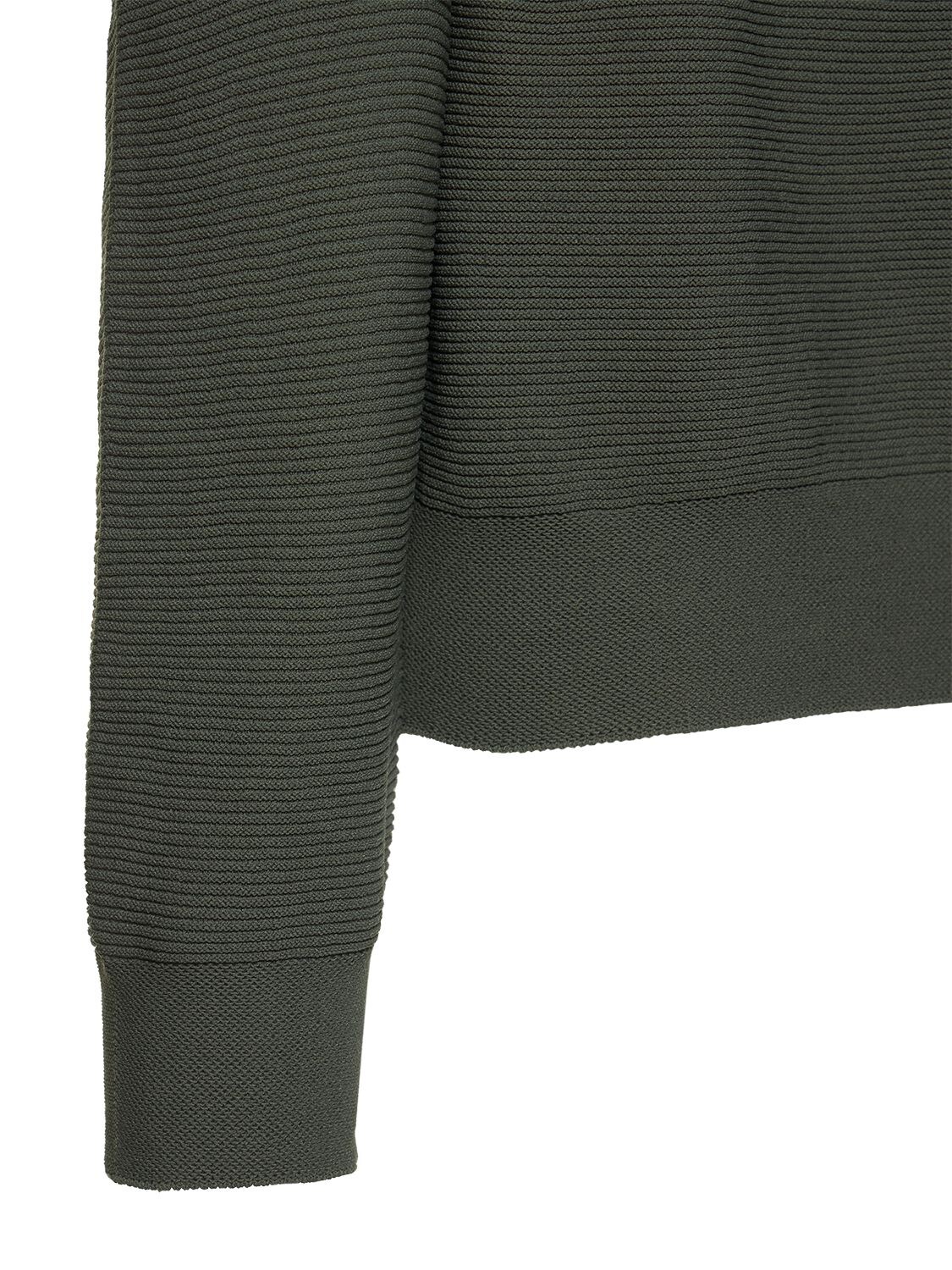Alpha Tauri Fosop Tech 3d Knit Crewneck Sweater In Green | ModeSens