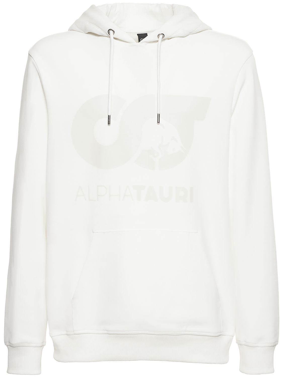 Alpha Tauri Sero Cotton Hoodie In Off White