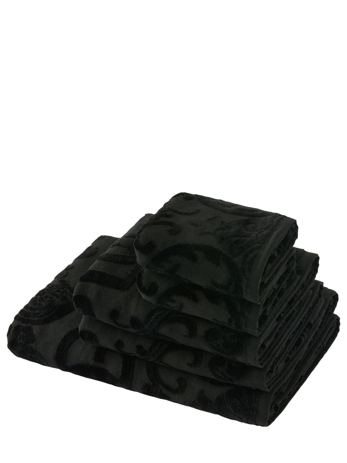 Dolce & Gabbana Set Of 5 Towels In Black