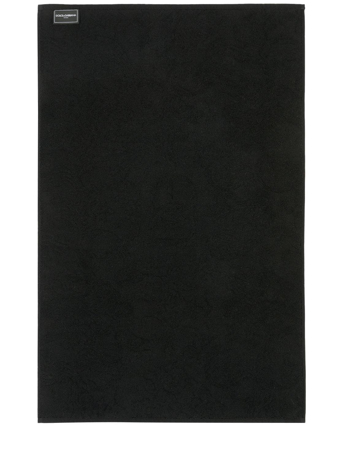 Shop Dolce & Gabbana Cotton Bathmat In Black