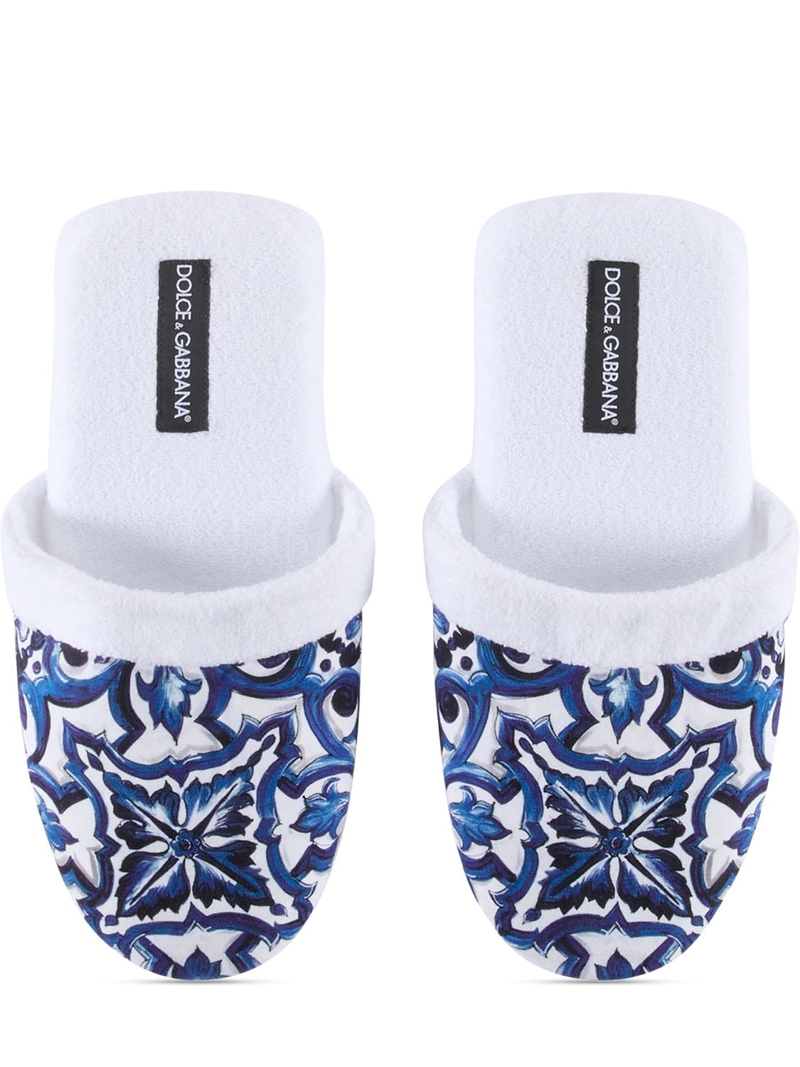 Shop Dolce & Gabbana Blu Mediterraneo Slippers