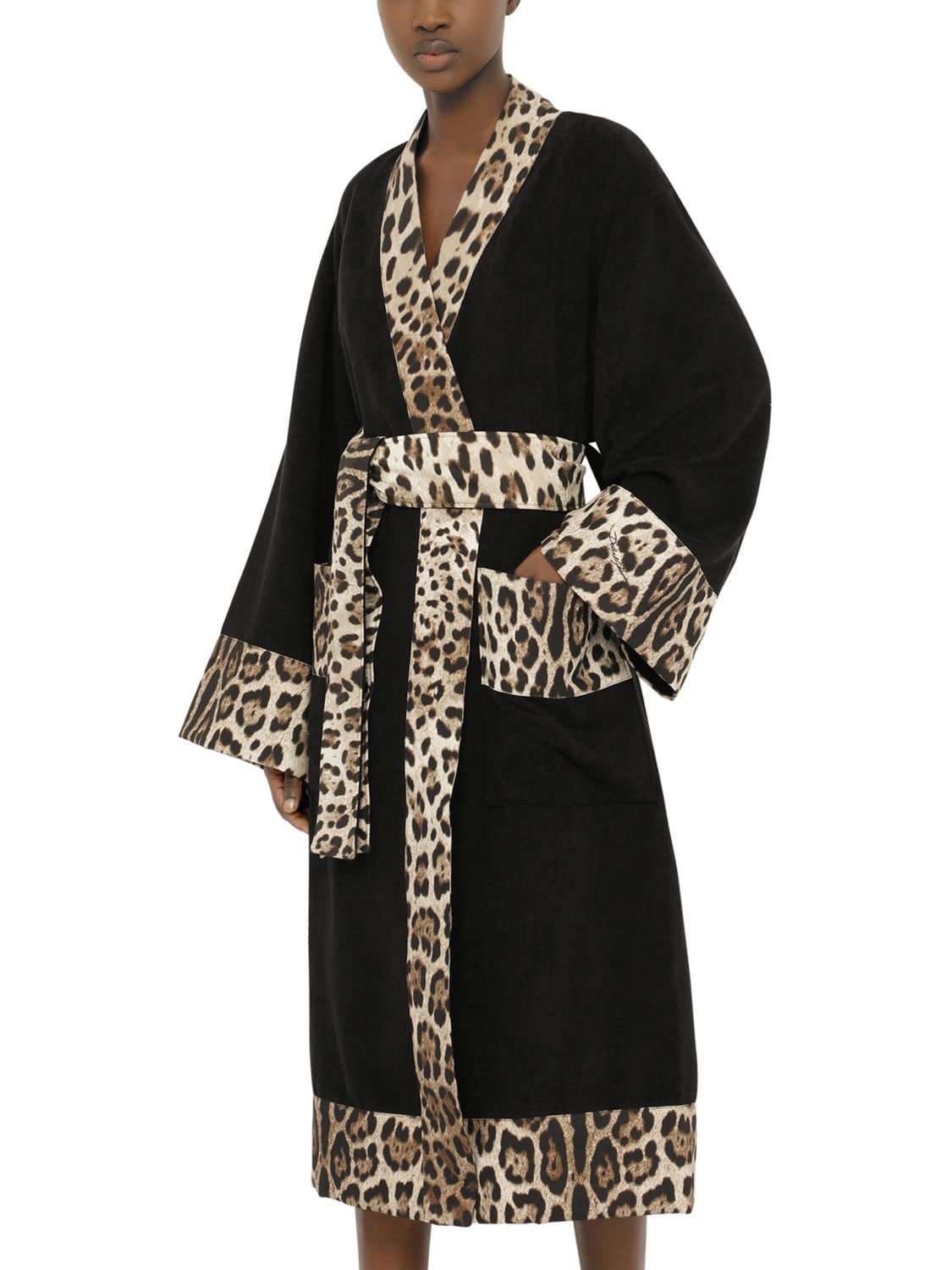 Shop Dolce & Gabbana Leopardo Bathrobe