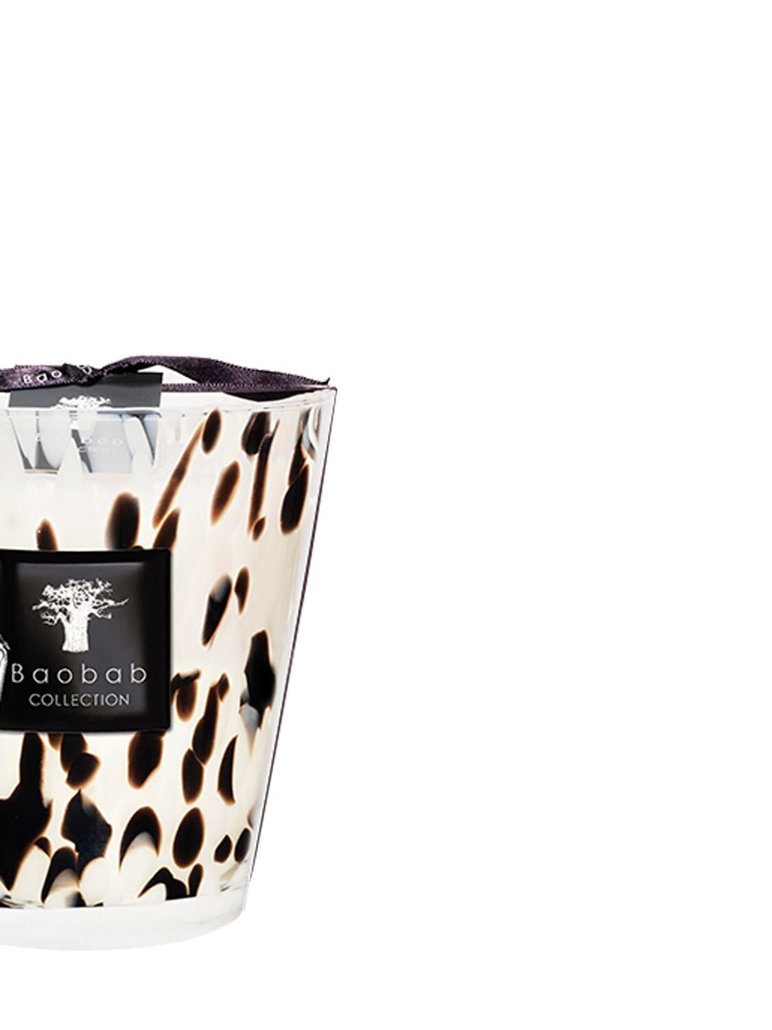 Shop Baobab Collection 1.1kg Black Pearls Candle In Transparent