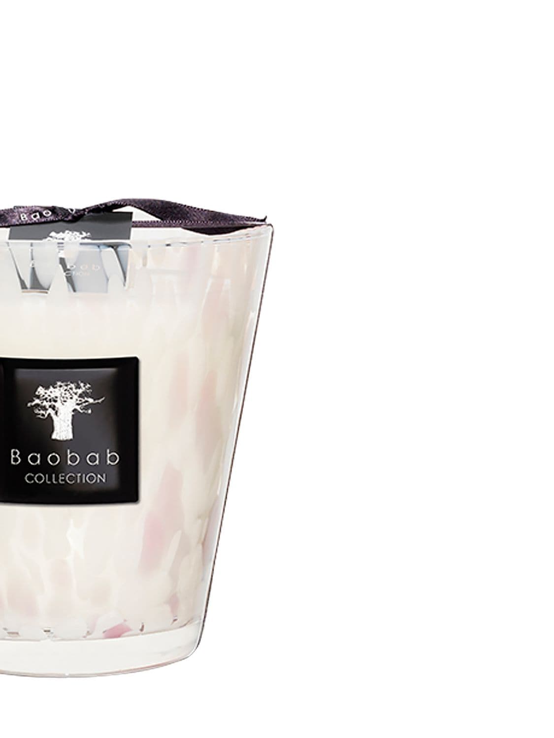 Shop Baobab Collection 1.1kg White Pearls Candle In Transparent