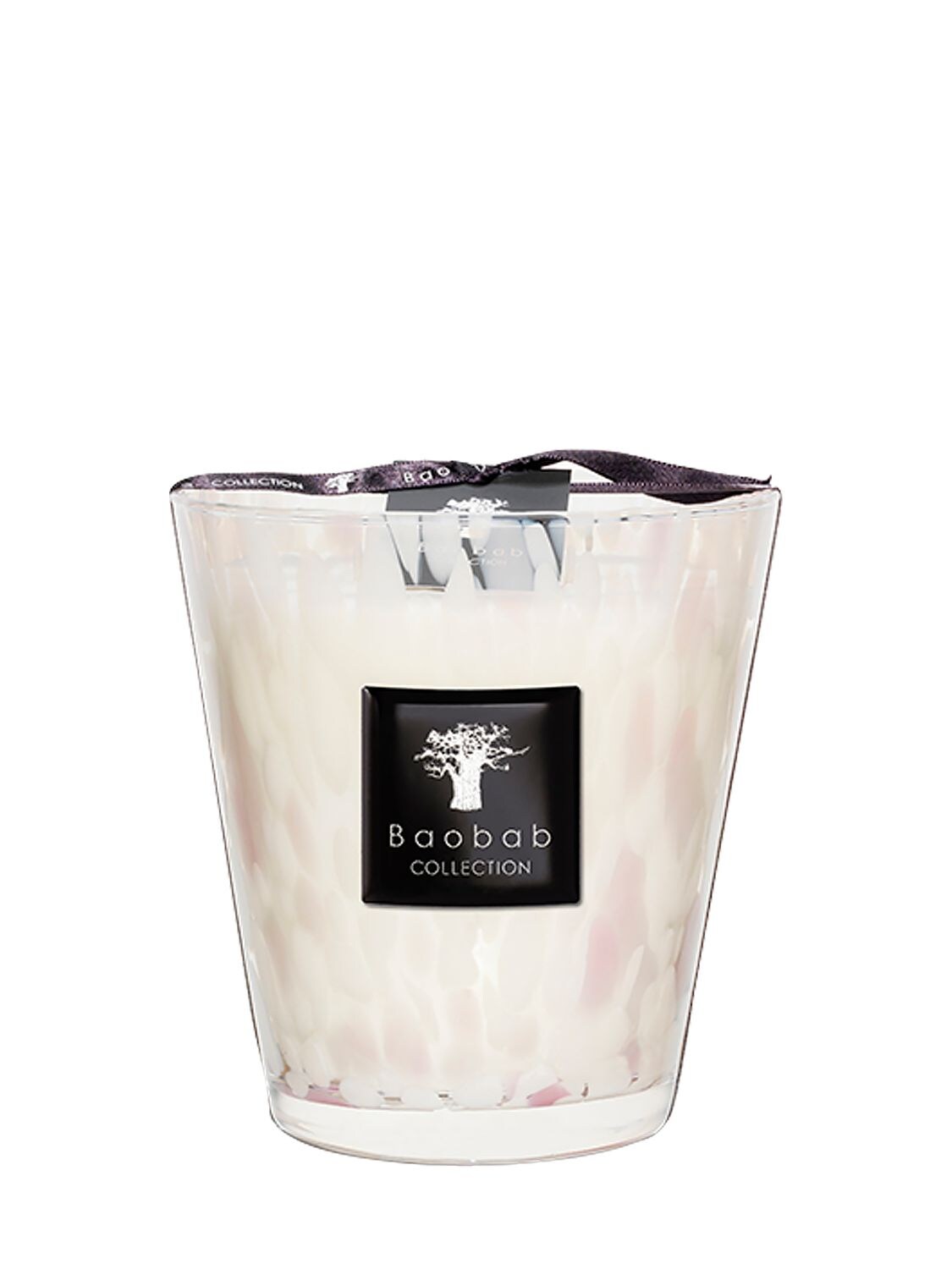 Baobab Collection 1.1kg White Pearls Candle In Transparent