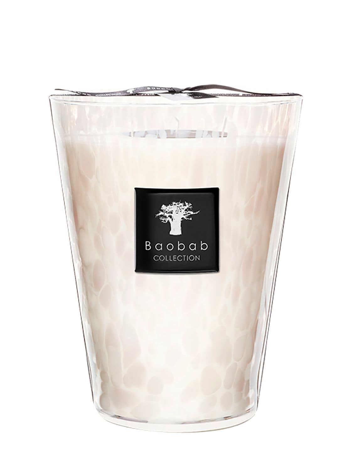 Baobab Collection White Pearls Candle In Transparent