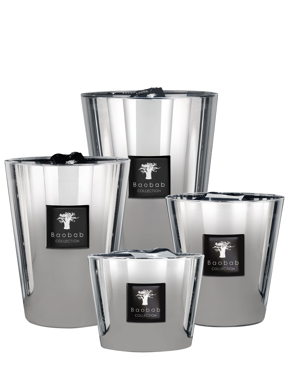 Shop Baobab Collection Platinum Candle In Silver