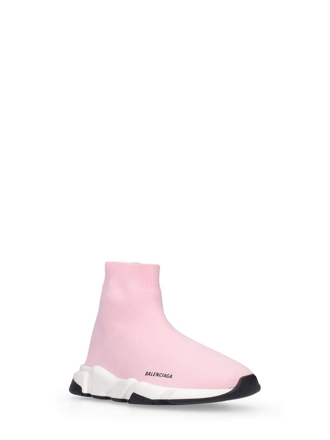 Shop Balenciaga Speed Recycled Poly Knit Sneakers In 라이트 핑크