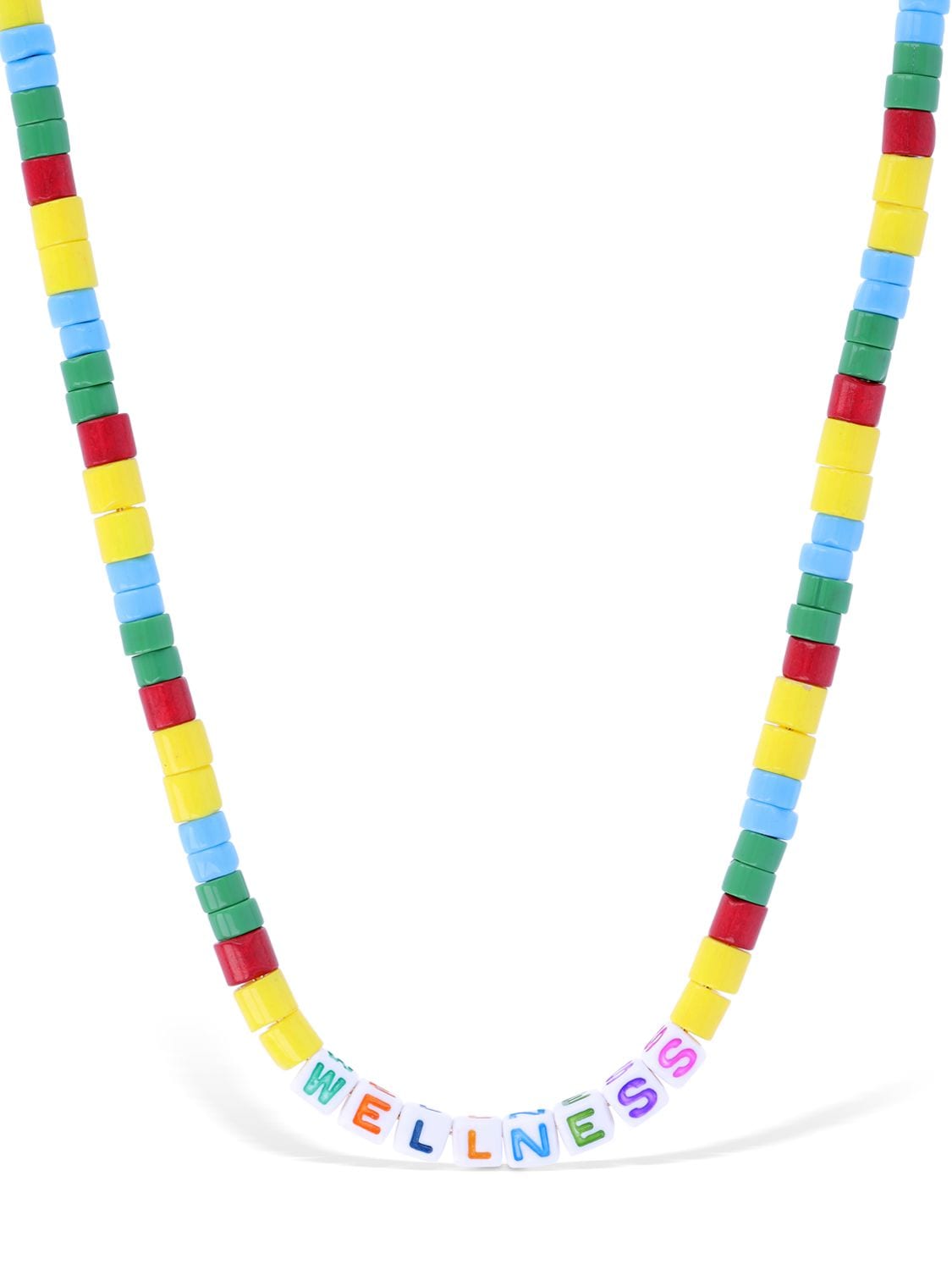 Shop Sporty And Rich Wellness Bead Necklace In Multicolor