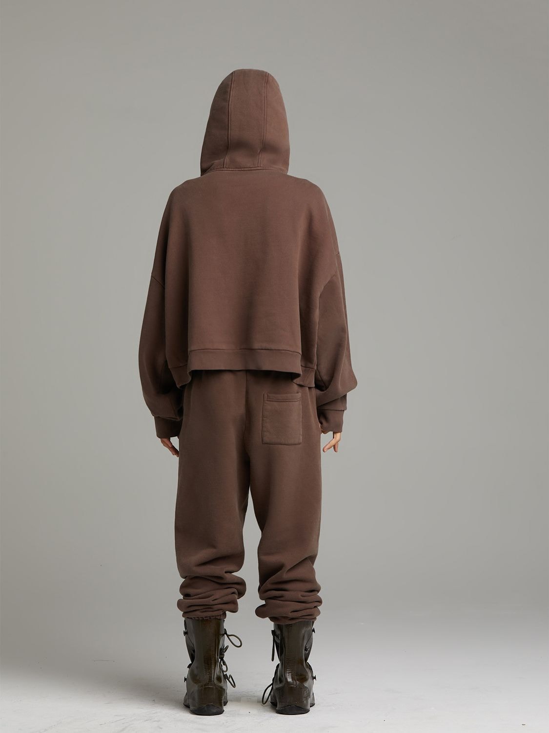 Entire Studios Washed Cotton Full-zip Hoodie In Brown | ModeSens