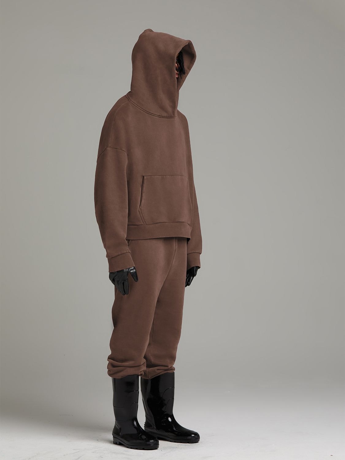 Entire Studios Heavy Hood Washed Cotton Hoodie In Brown | ModeSens