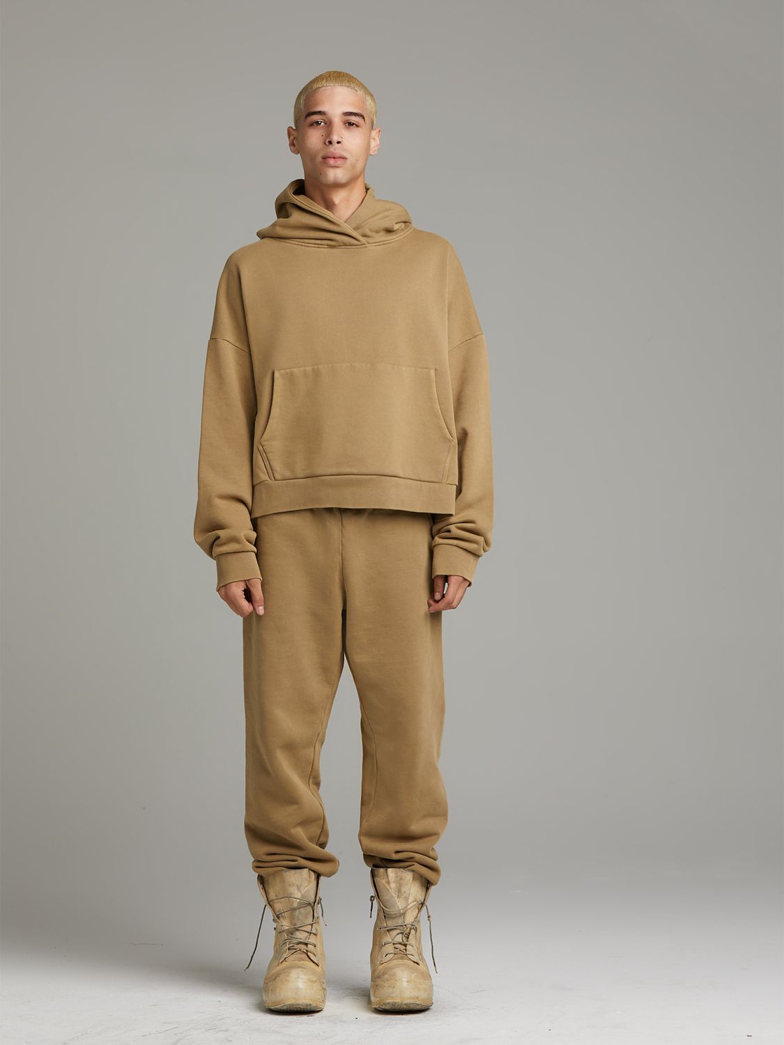 Entire Studios Heavy Hood Washed Cotton Hoodie In Beige | ModeSens