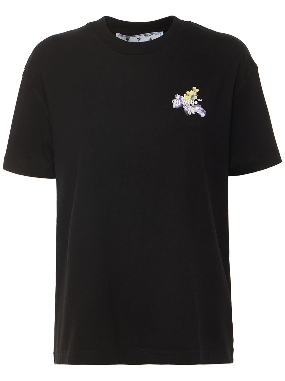 OFF-WHITE 花朵箭头棉质平纹针织T恤