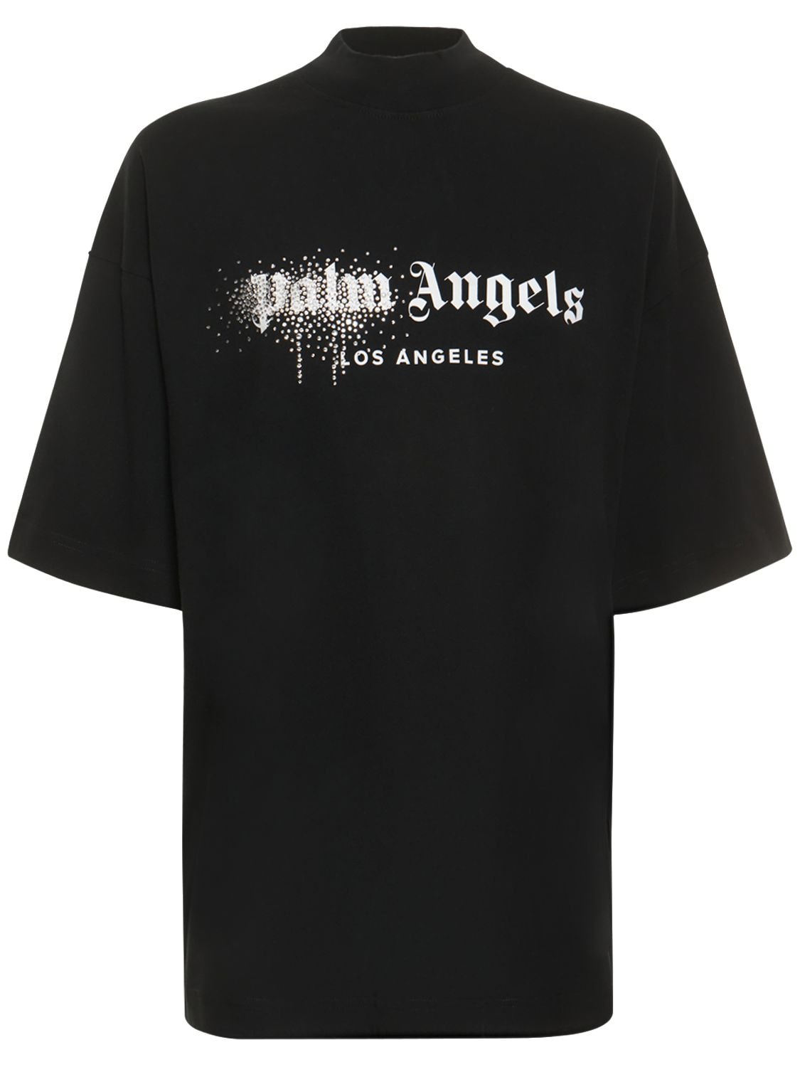 Palm Angels rhinestone-embellished Logo Print Hoodie - Farfetch