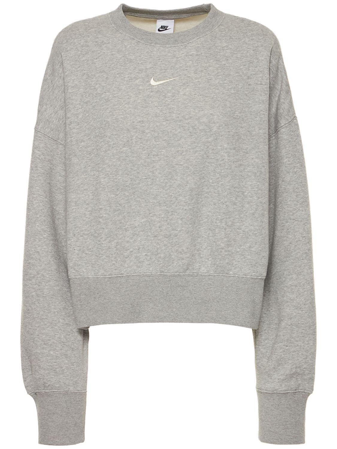Samengesteld erfgoed beheerder Nike Collection Fleece Oversized Crew Neck Sweatshirt In Grey Heather |  ModeSens