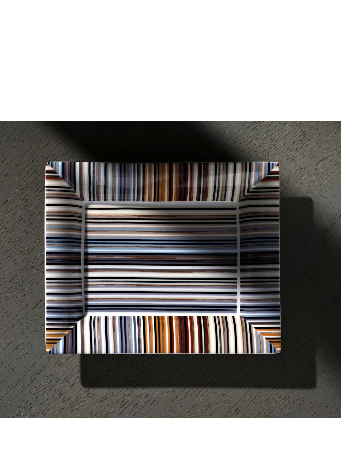 Shop Missoni Home Collection Stripes Jenkins Large Rectangular Tray In Multicolor