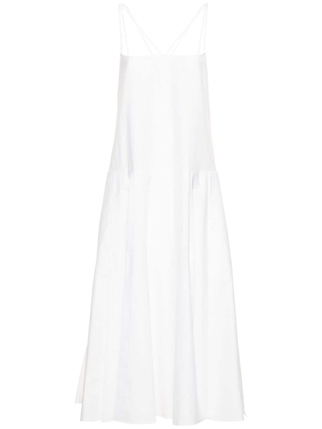 Image of Thea Cotton Poplin Midi Dress