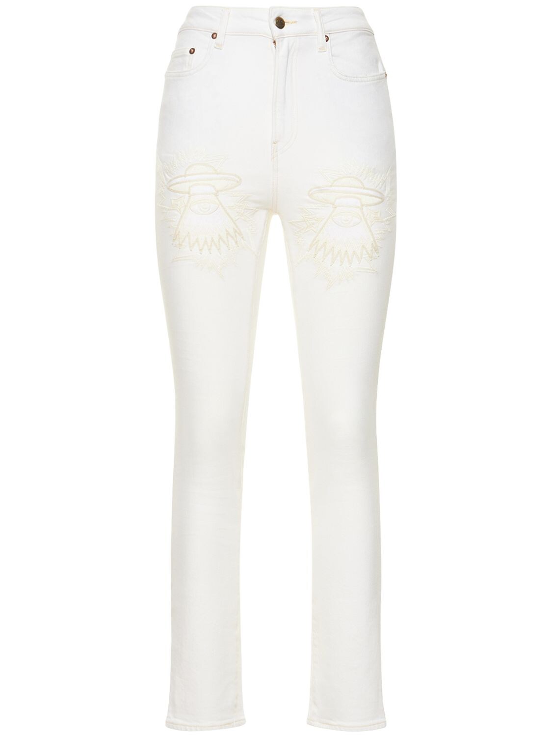 Rodeo Embroidered Cotton Slim Jeans