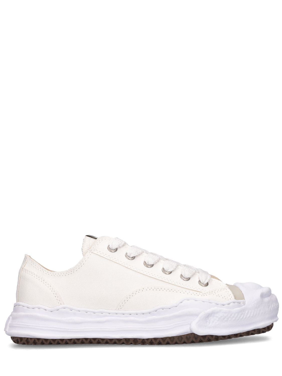 Shop Miharayasuhiro Original Sole Toe Cap Sneakers In White