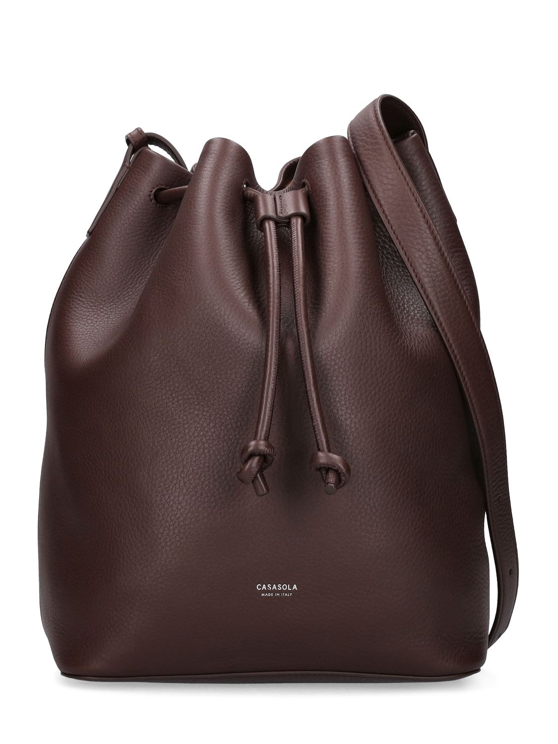CASASOLA Large Leather Bucket Bag