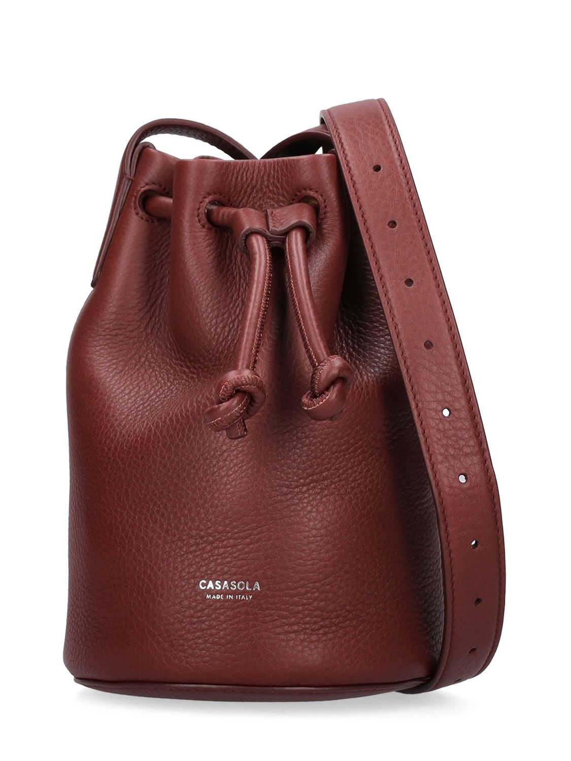 CASASOLA Small Leather Bucket Bag