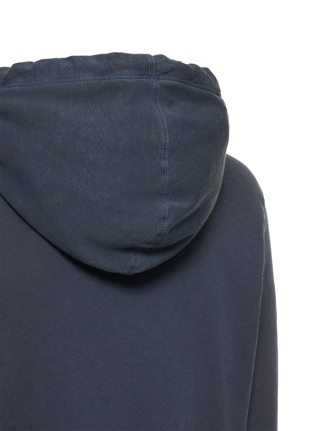 Shop James Perse Vintage Cotton French Terry Zip Hoodie In Deep