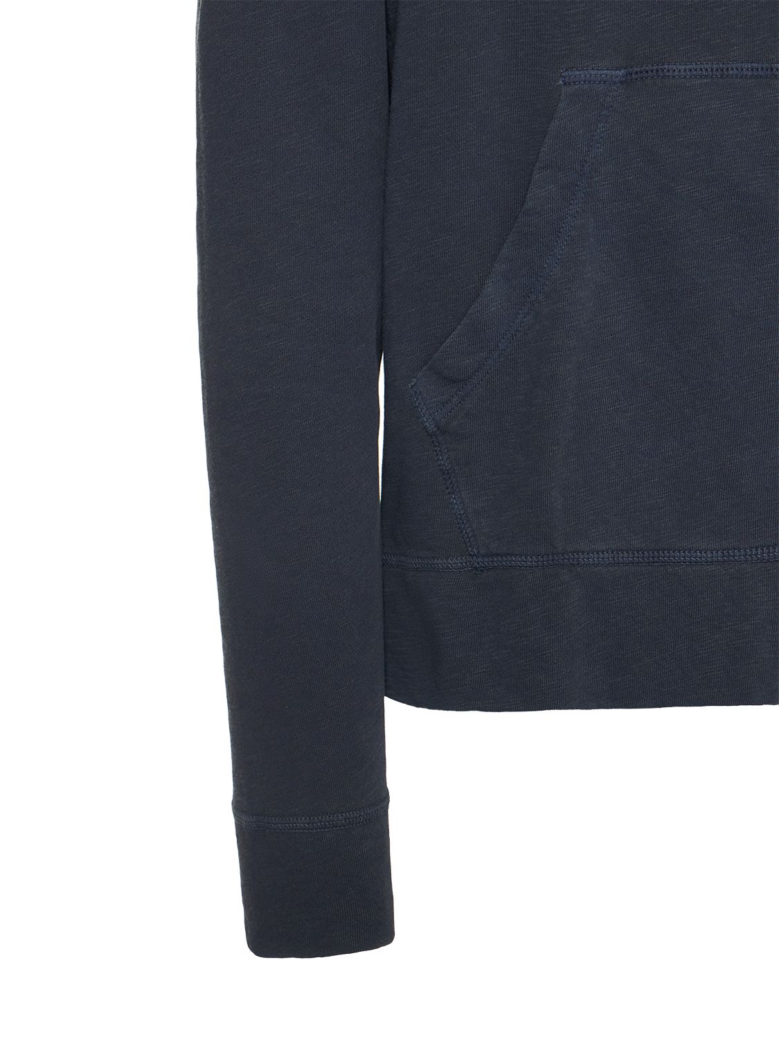 Shop James Perse Vintage Cotton French Terry Zip Hoodie In Deep